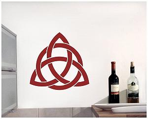 Настінна наклейка Samunshi Celtic Triquetra Knot 90 x 90 см Medium Grey synthetic.ua - Фото 1