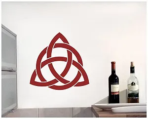 Настінна наклейка Samunshi Celtic Triquetra Knot 90 x 90 см Medium Grey synthetic.ua - Фото 1