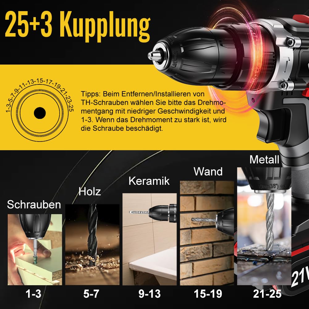 Шуруповерт CONENTOOL 21V Акумуляторний Набір, фото №5 Шуруповерт CONENTOOL 21V Акумуляторний Набір, фото №5