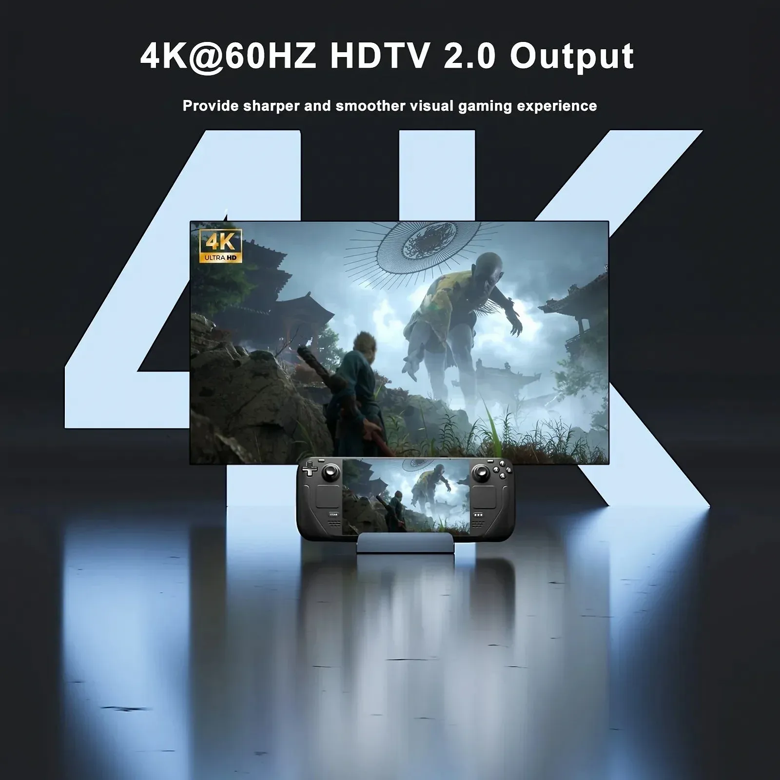 Док-станція Daguaika 6в1 90W для Steam Deck/ROG (HDMI 4K/ Ethernet/ 3хUSB 3.0/ USB-C90W), фото №3