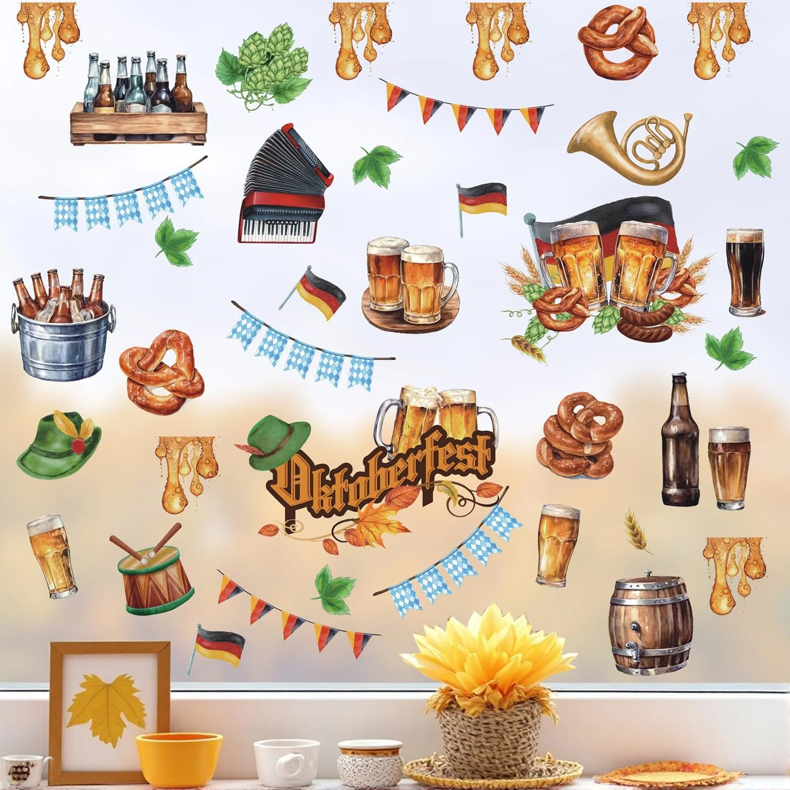 Наклейка на стіну TOARTI Oktoberfest Набір для декору вечірки 30 x 90 см, фото №6