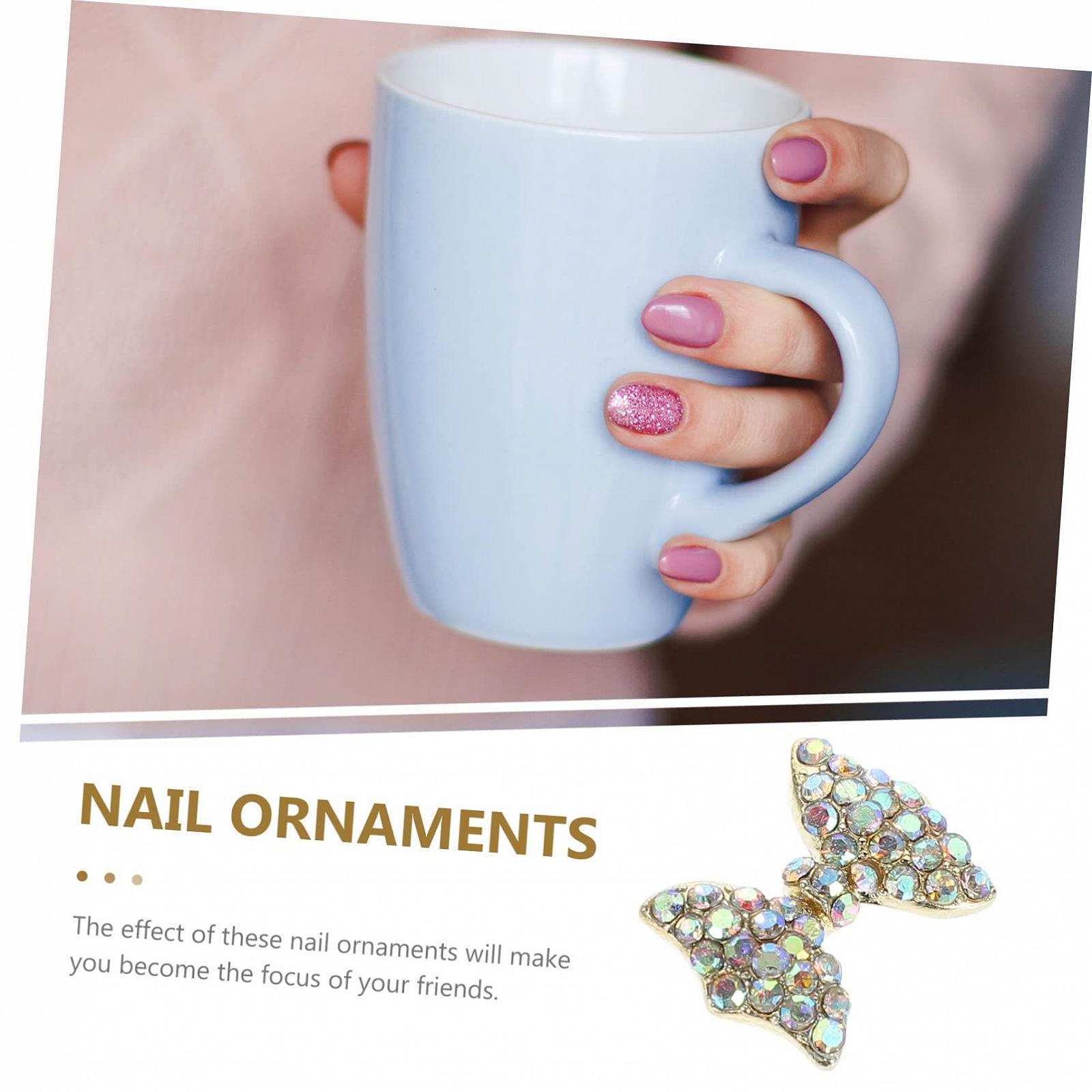 Подвески для ногтей MERRYHAPY Форма бантика, 10 штук, украшения для маникюра для женщин, украшения для ногтей для натуральных и искусственных ногтей, фото №5