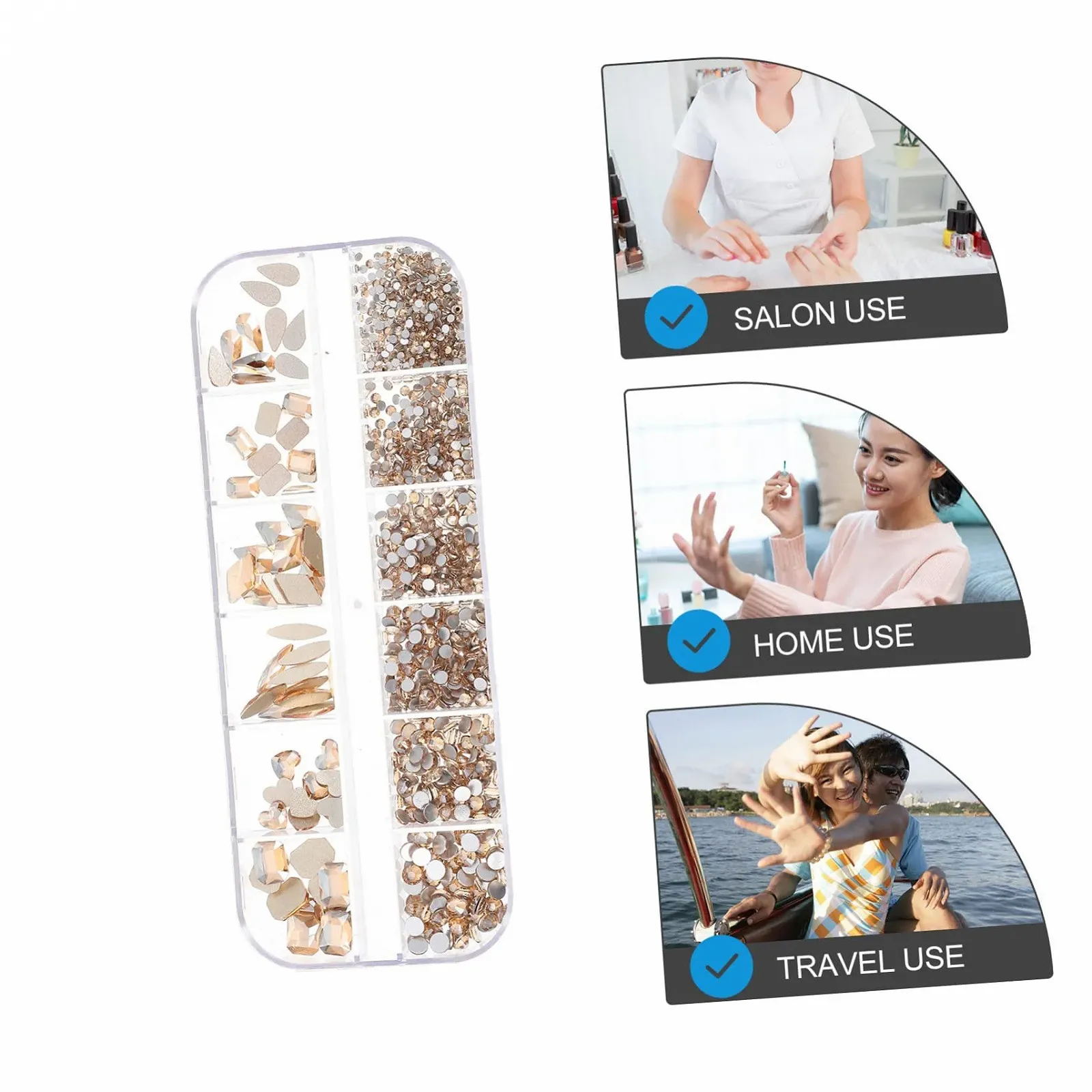 Украшения для ногтей Плоские Стразы FOMIYES 1 коробка Аксессуары для ногтей DIY Подвески для ногтей, фото №8