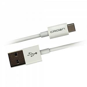 Кабель USB > Type-C, Crown CMCU-005C 1m, White Кабель USB > Type-C, Crown CMCU-005C 1m, White