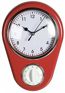 Настенные часы с таймером 50s Retro Vintage Kitchen Style Кухонные цена на synthetic.ua - Фото 1 Настенные часы с таймером 50s Retro Vintage Kitchen Style Кухонные synthetic.ua - Фото 1