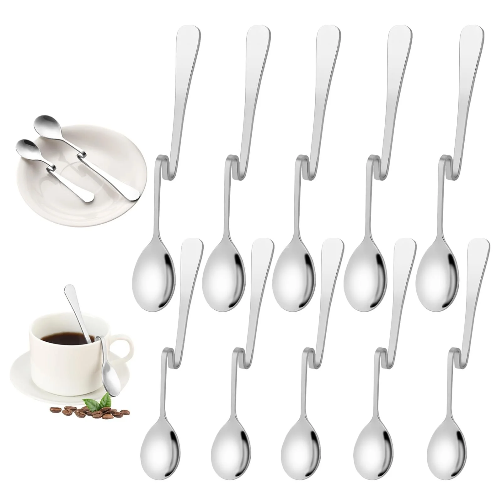 Ложка Кавова з нержавіючої сталі, набір 10 штук, фото №1