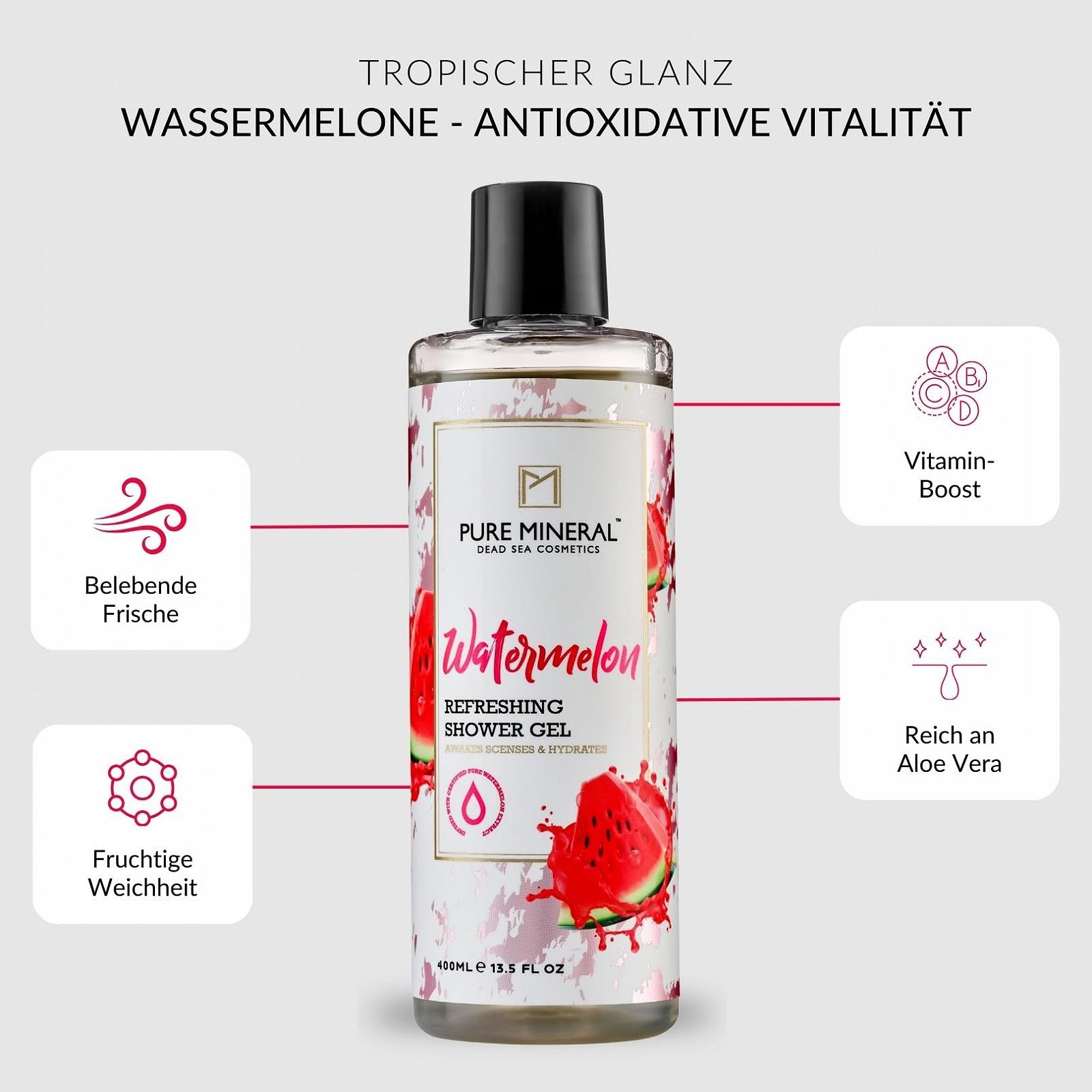 Гель для душа Pure Mineral Watermelon увлажняющий 400 мл, фото №2