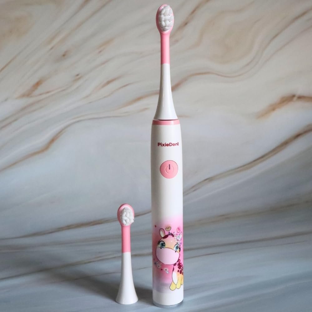 Дитяча звукова зубна щітка PixieDent Sweet Giraffe 2 режими Таймер Soft Bristles, фото №6