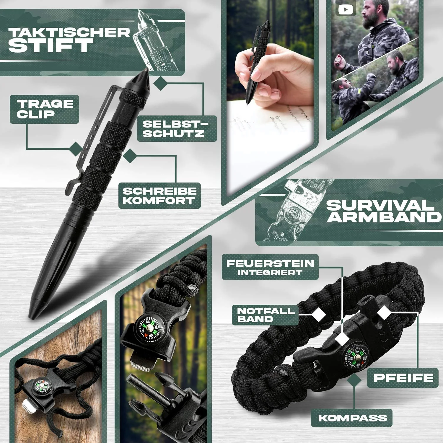 Набір для виживання Jungle Monkey Premium 13 предметів з ножем та ліхтарем, фото №6