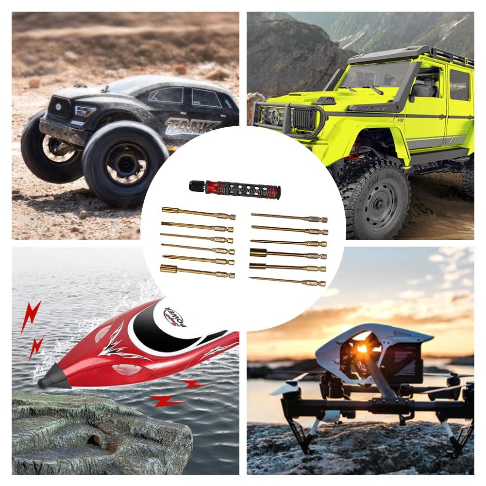 Набір викруток RC RC Repair 12 в 1 з червоною ручкою, фото №6