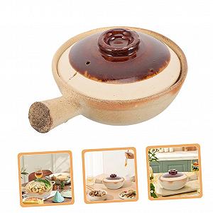 Кастрюля для запекания керамическая с ручкой термостойкая ударопрочная synthetic.ua - Фото 1