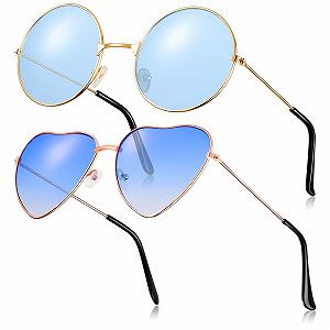 Сонцезахисні окуляри Hippie Fiada, 2 пари, ретро, для жінок та чоловіків, - Фото 1