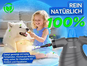 Пароочисник ручний 105 °C 3.2 Bar 250 ml з 9 аксесуарами synthetic.ua - Фото 1