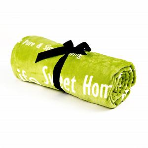 Плед Фланелевий ESTEXO з літерами 170 x 130 см Ківі - Фото 1