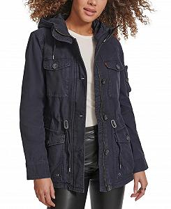 Куртка з капюшоном Levi's Жіноча Бавовняна Куртка-Польовик з Чотирма Кишенями synthetic.ua - Фото 1