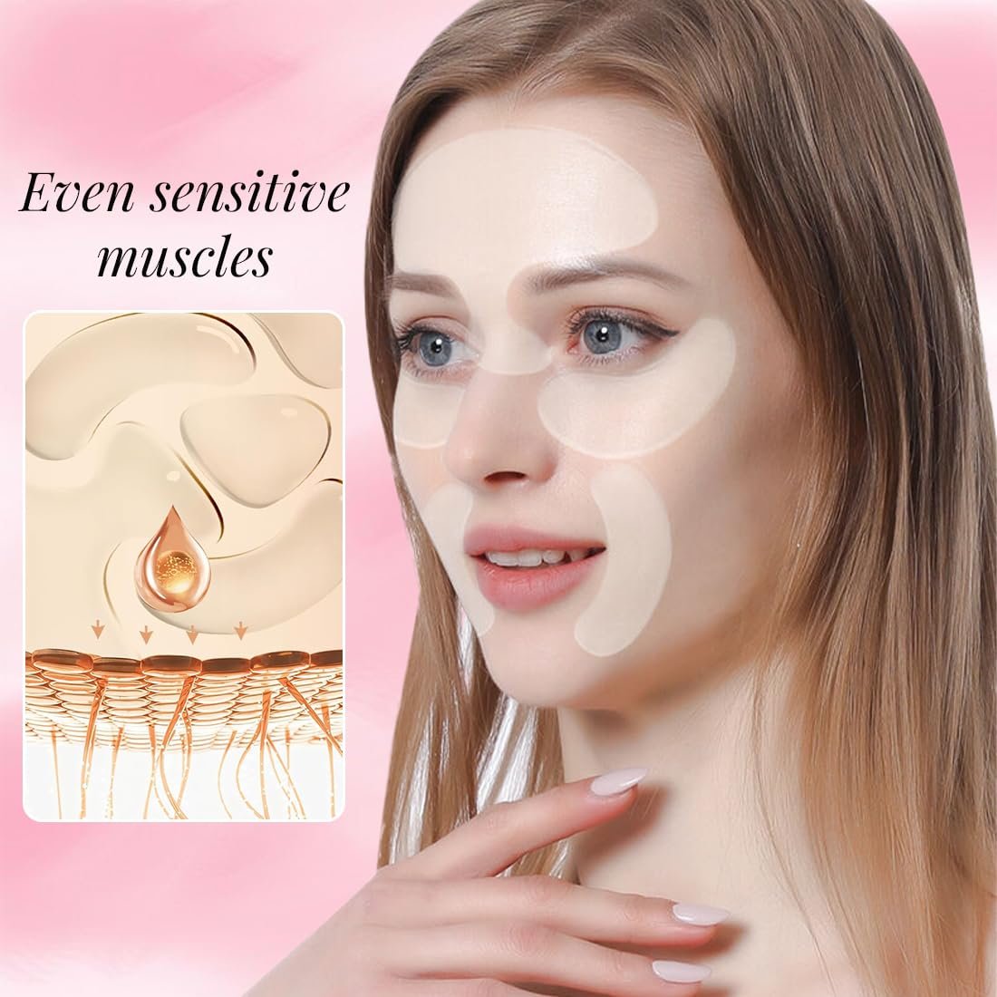 Патчі для обличчя QOMJUFA, 6 шт., для розгладження шкіри навколо очей, рота та чола, фото №6