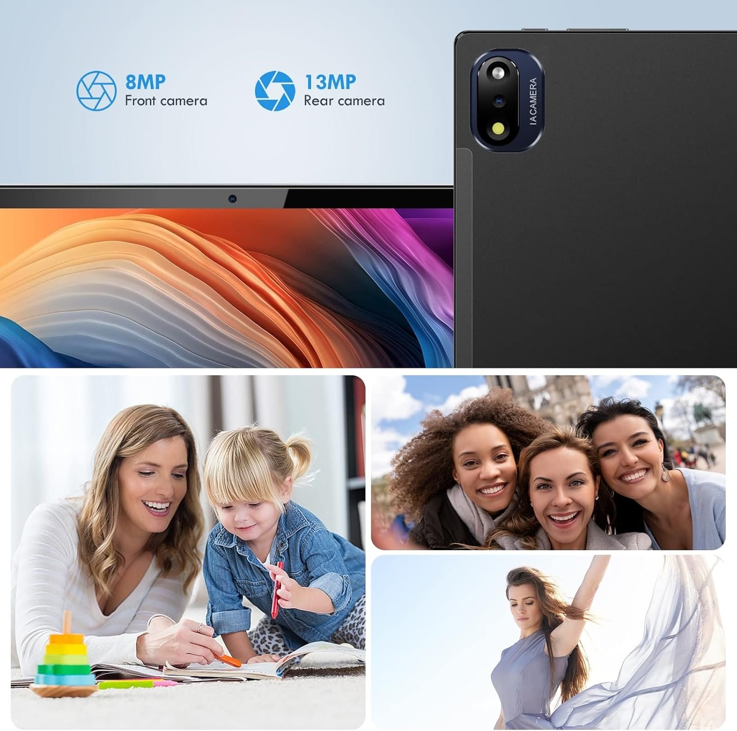 Планшет 10.1" Brillar T16 6/128GB 8 ядер Android 12 6000mAh Чорний, фото №5