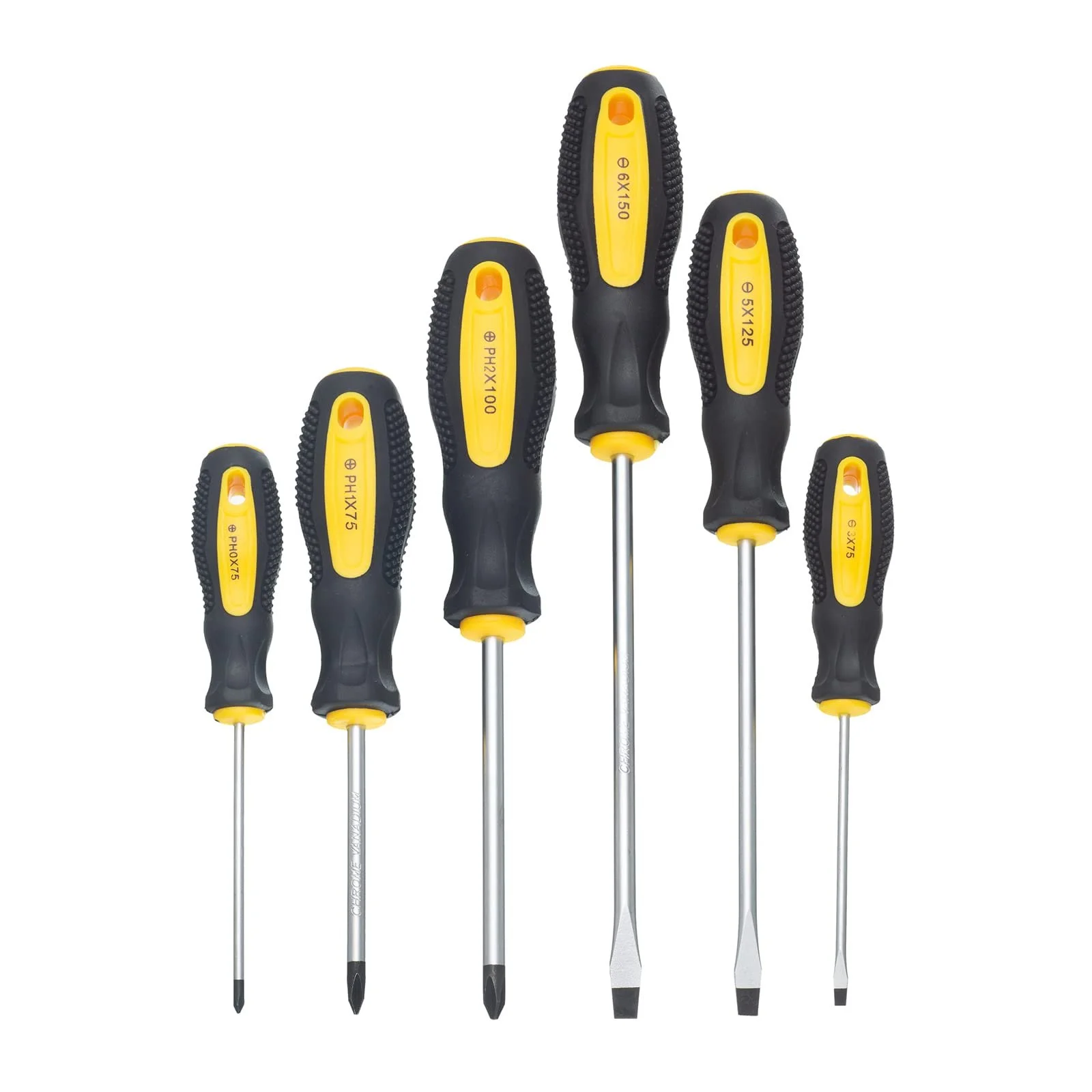 Набір викруток HPMAISON 6 шт. хромованадієва сталь з магнітним наконечником 3 Phillips, фото №8