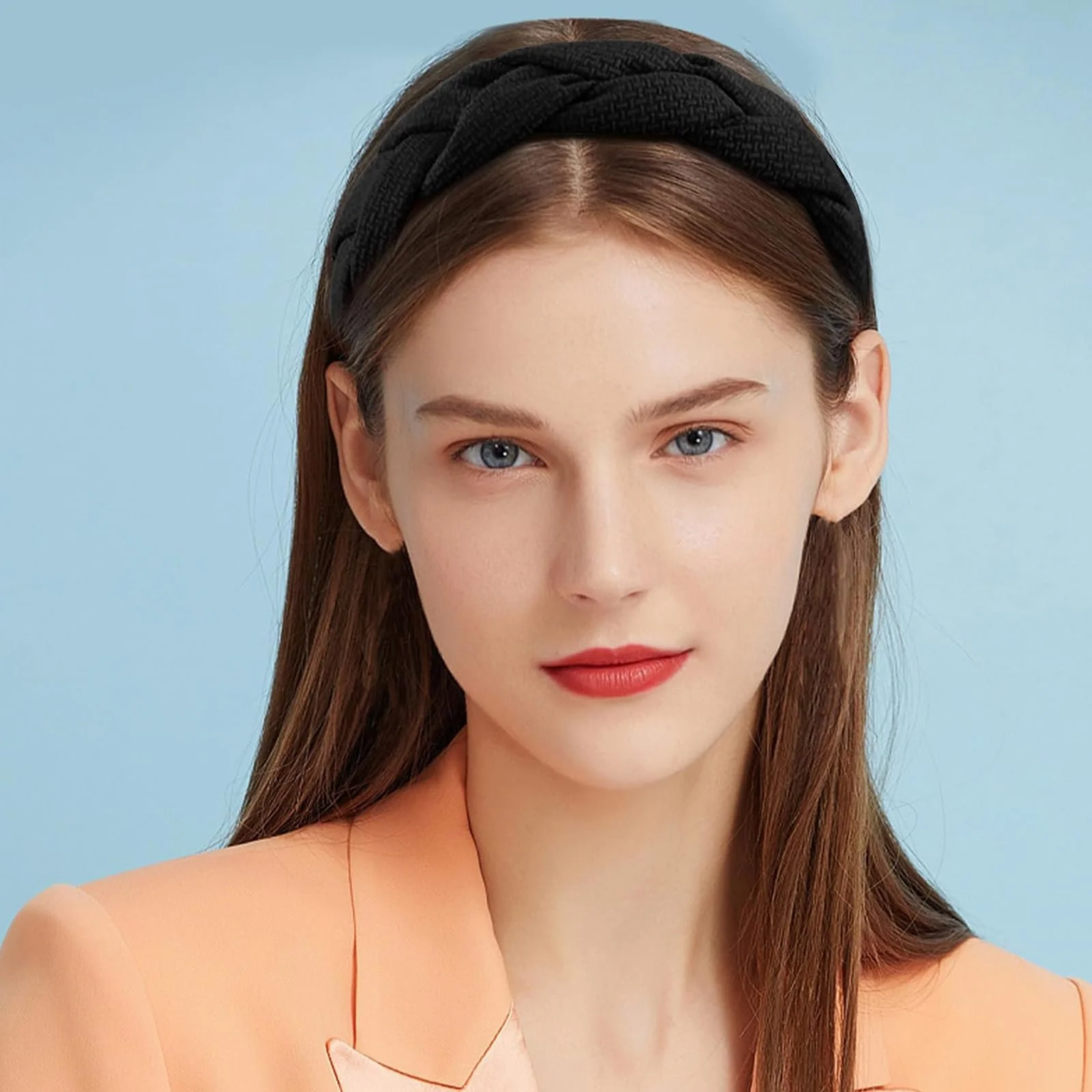 Обруч на голову Плетена Тканинна Широка, фото №4