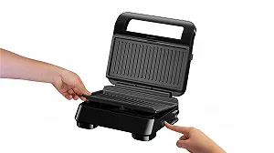 Сэндвичница Braun SnackMaker 5 SM5001 со съемными пластинами, 800 Вт, черный synthetic.ua - Фото 1