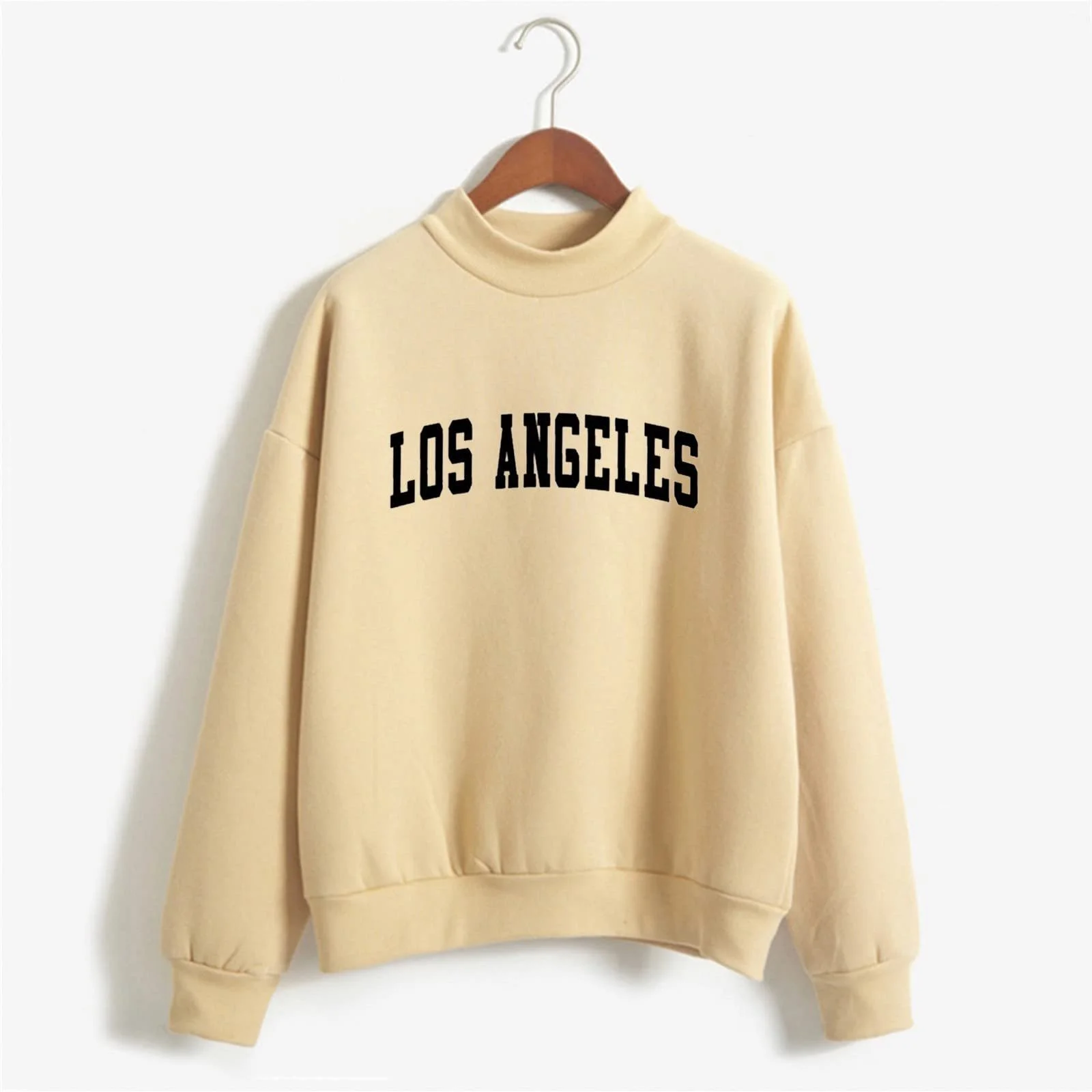 Женский свитшот Los Angeles California с буквенным принтом, эстетичный, винтажный, свободный стиль, комфортный, для колледжа, зимний, осенний, топ, с круглым вырезом, однотонный, Y2K, фото №4
