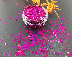 Аксессуары для ногтей ONEMTB Сердечки с цветными блестками для маникюра с большими блестками в форме сердца с красным изогнутым хвостиком synthetic.ua - Фото 1