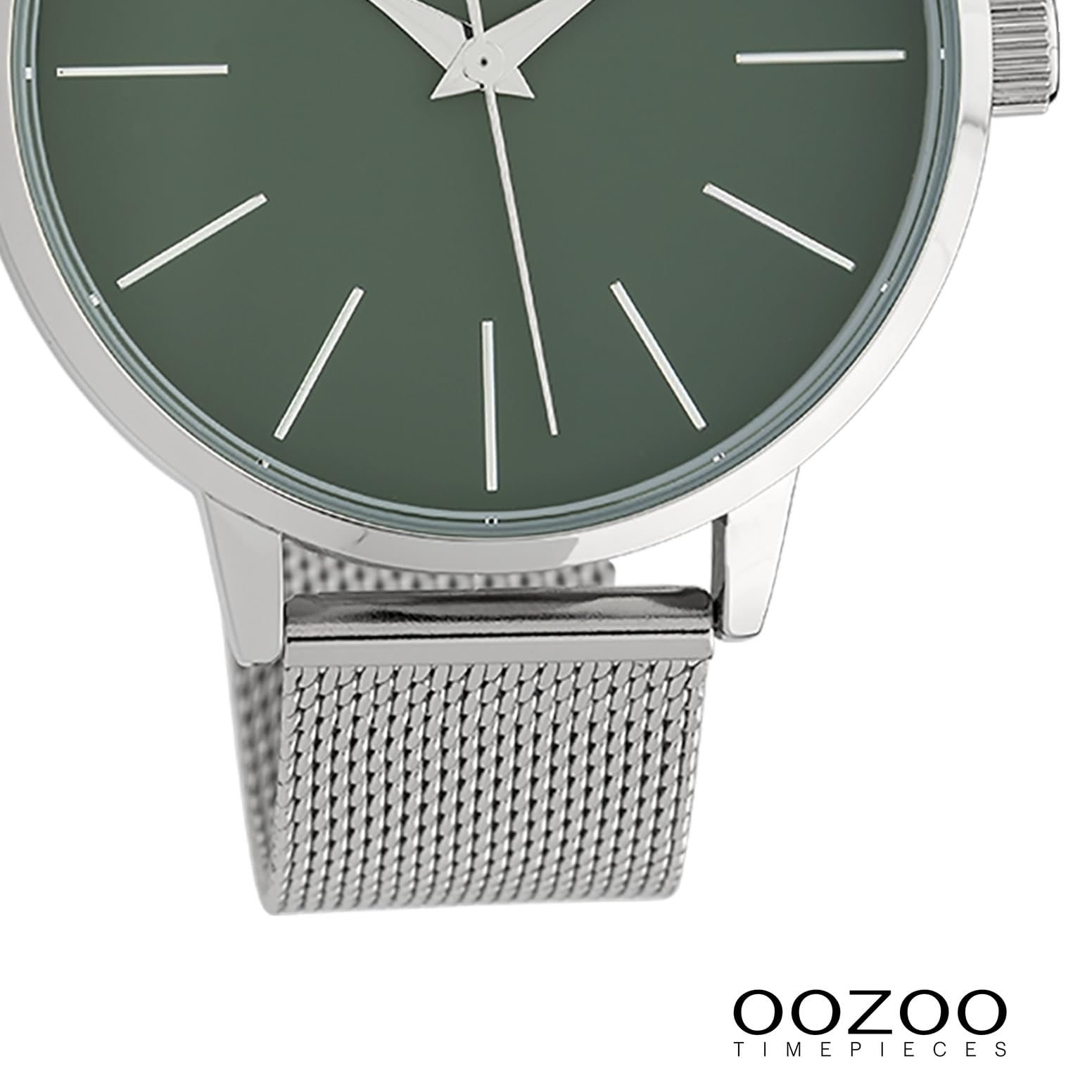Женские часы Oozoo C10006 Ремешок из миланской нержавеющей стали 42 мм Зеленый / Серебряный, фото №3 Женские часы Oozoo C10006 Ремешок из миланской нержавеющей стали 42 мм Зеленый / Серебряный, фото №3