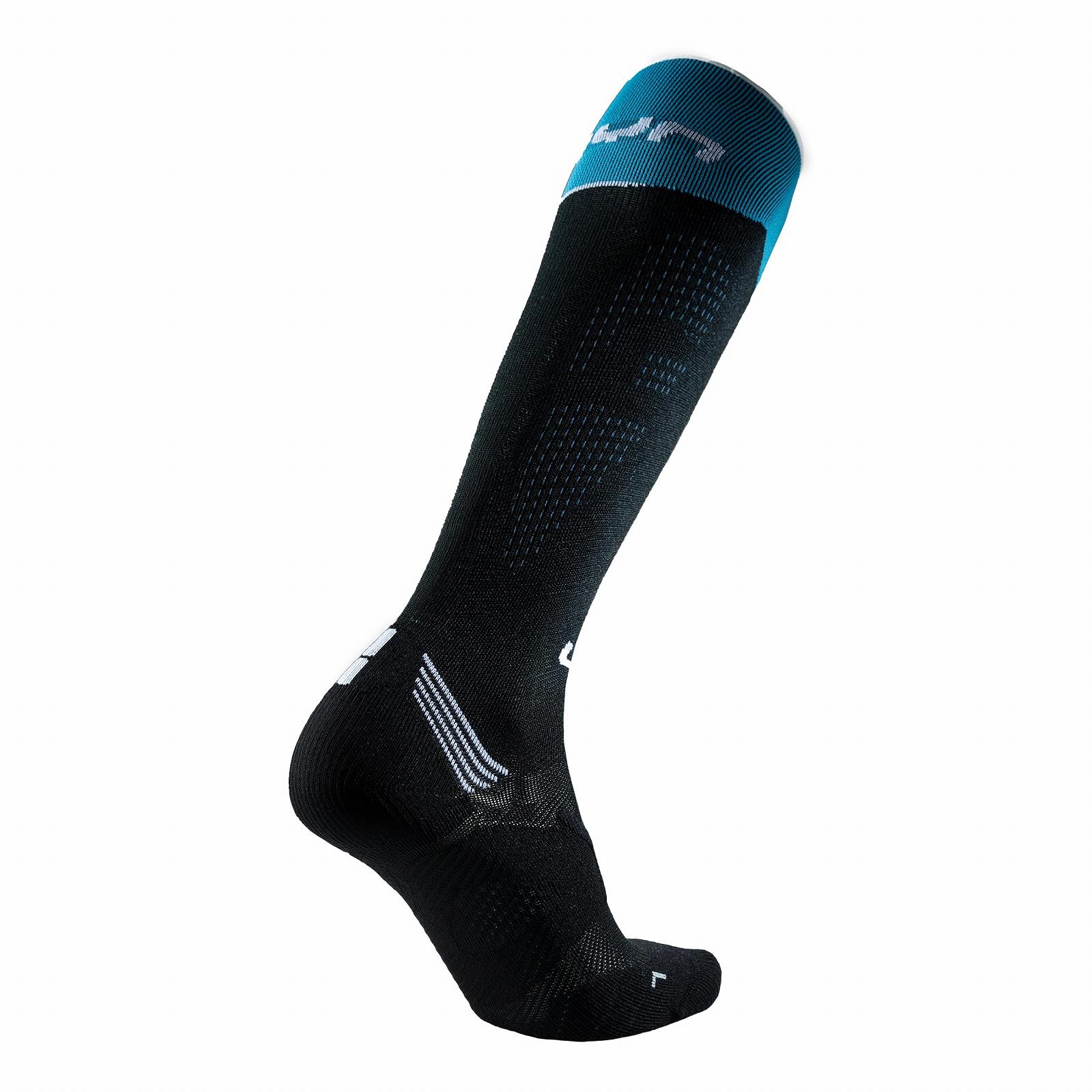 Компрессионные носки UYN Run Compression One Черный/Бирюзовый, фото №2