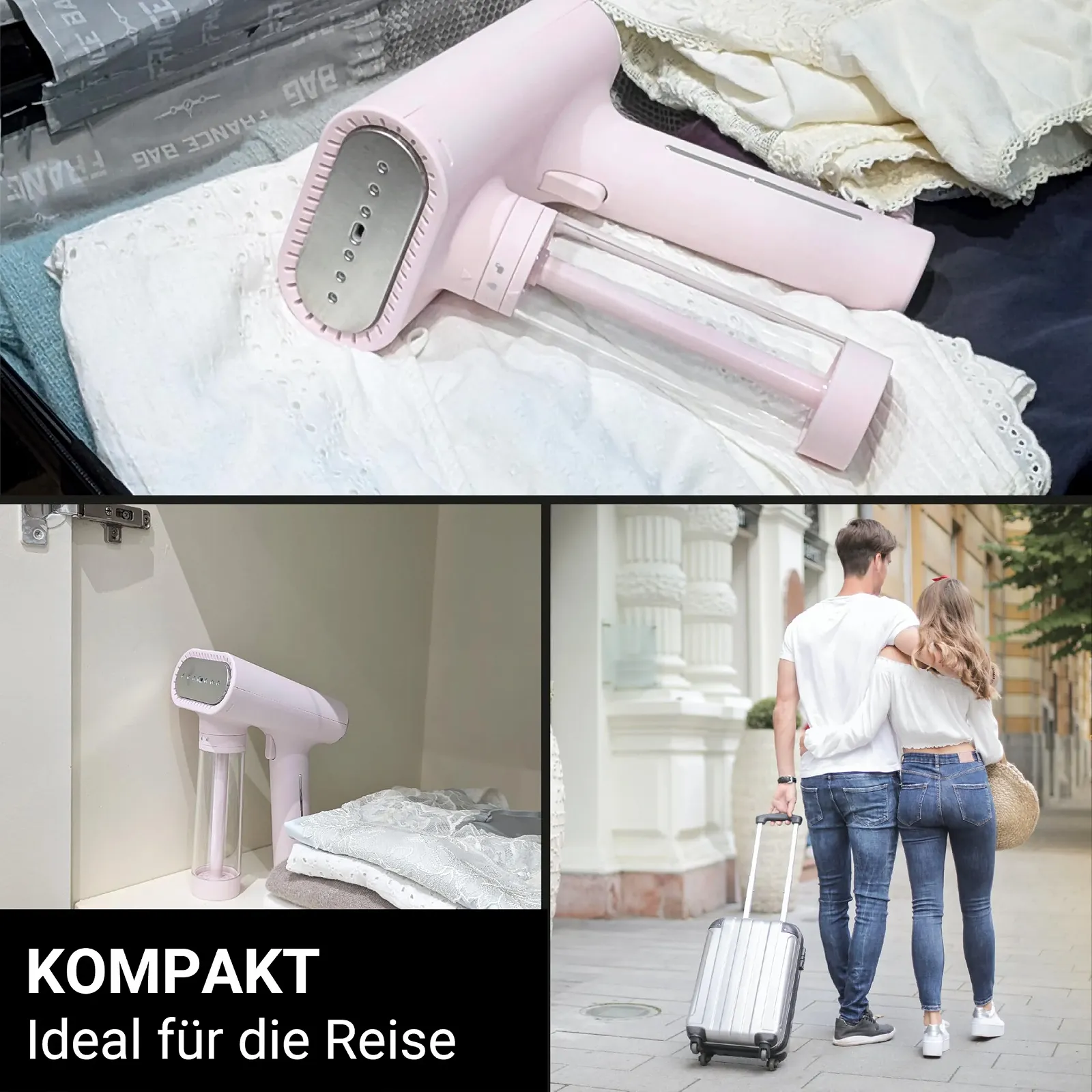 Вертикальный отпариватель STEAMONE EUNS150P 2000W 150ml 3 м Karl Pink, фото №3