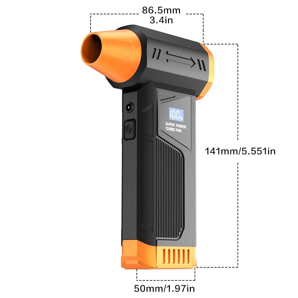 Портативний турбовентилятор Violent M4 Turbo Jet Fan 110000 RPM Orange, фото №11