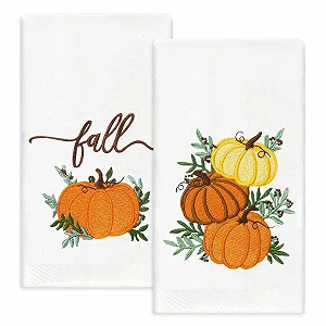 Рушники набір 2 шт. Embroidered Towel Stacked Pumpkin 75x34см - Фото 1