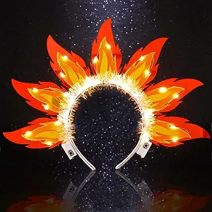 Обруч для волос Огненный Солнце LED - Фото 1