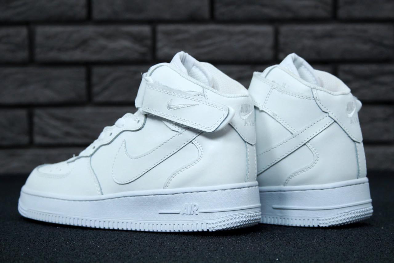 Кроссовки Nike Air Force 1 High White Высокие белые Найк Аир Форс мужские и женские размеры  39, фото №2