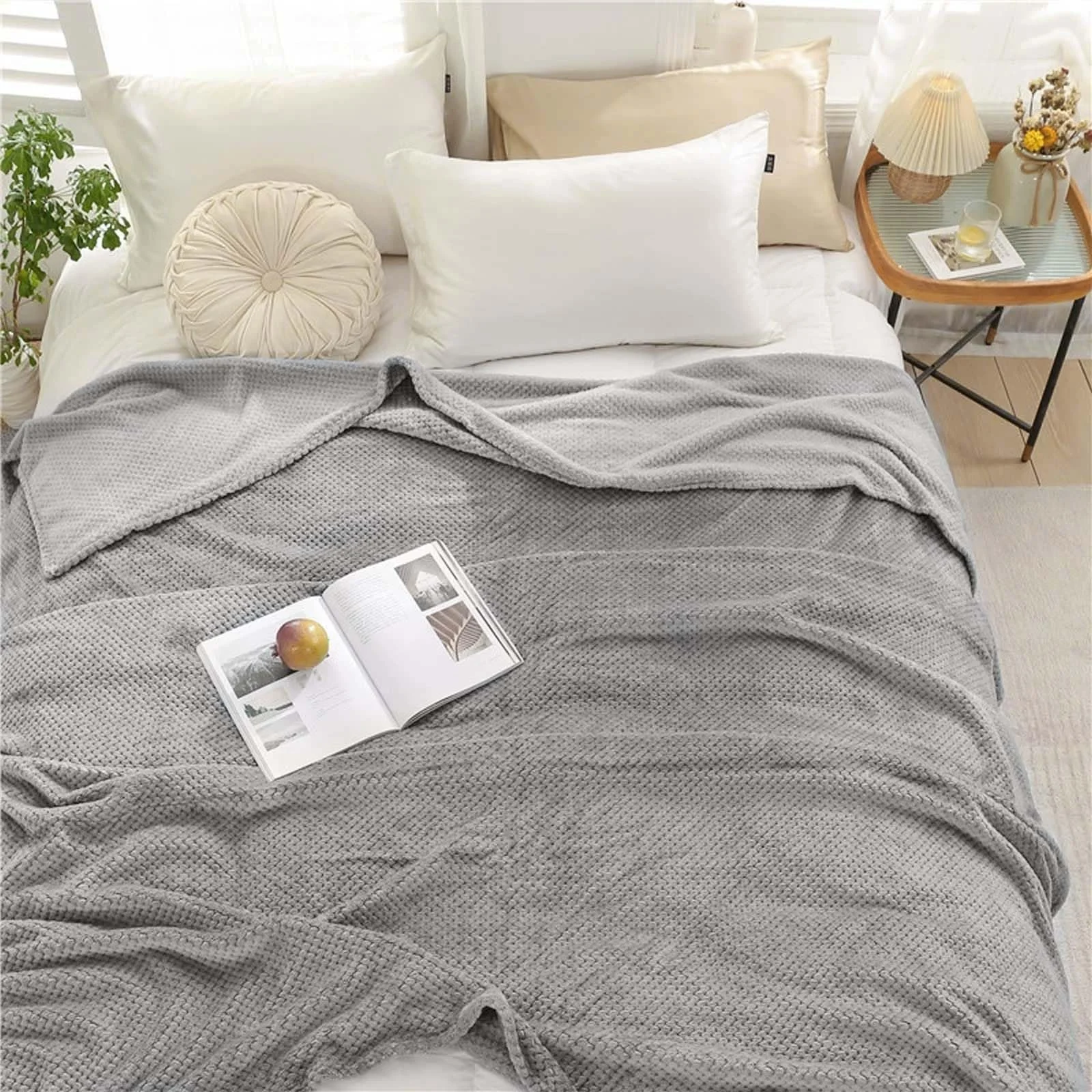 Одеяло Фланелевое Мягкое 150 x 200 см Серый, фото №5 Одеяло Фланелевое Мягкое 150 x 200 см Серый, фото №5