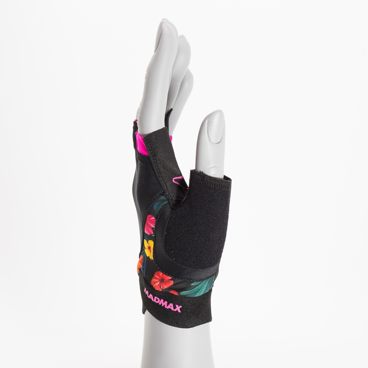 Рукавички для фітнесу MadMax MFG-770 Flower Power Gloves Black/Pink M, фото №4