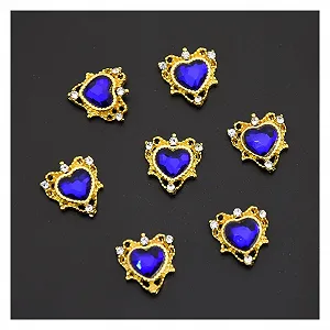 3D Декор для нігтів yaoqijie, сплав, стрази, Прикраса для нігтів Серце, ромб, кришталь, діаманти, каміння, різнокольорова зірка