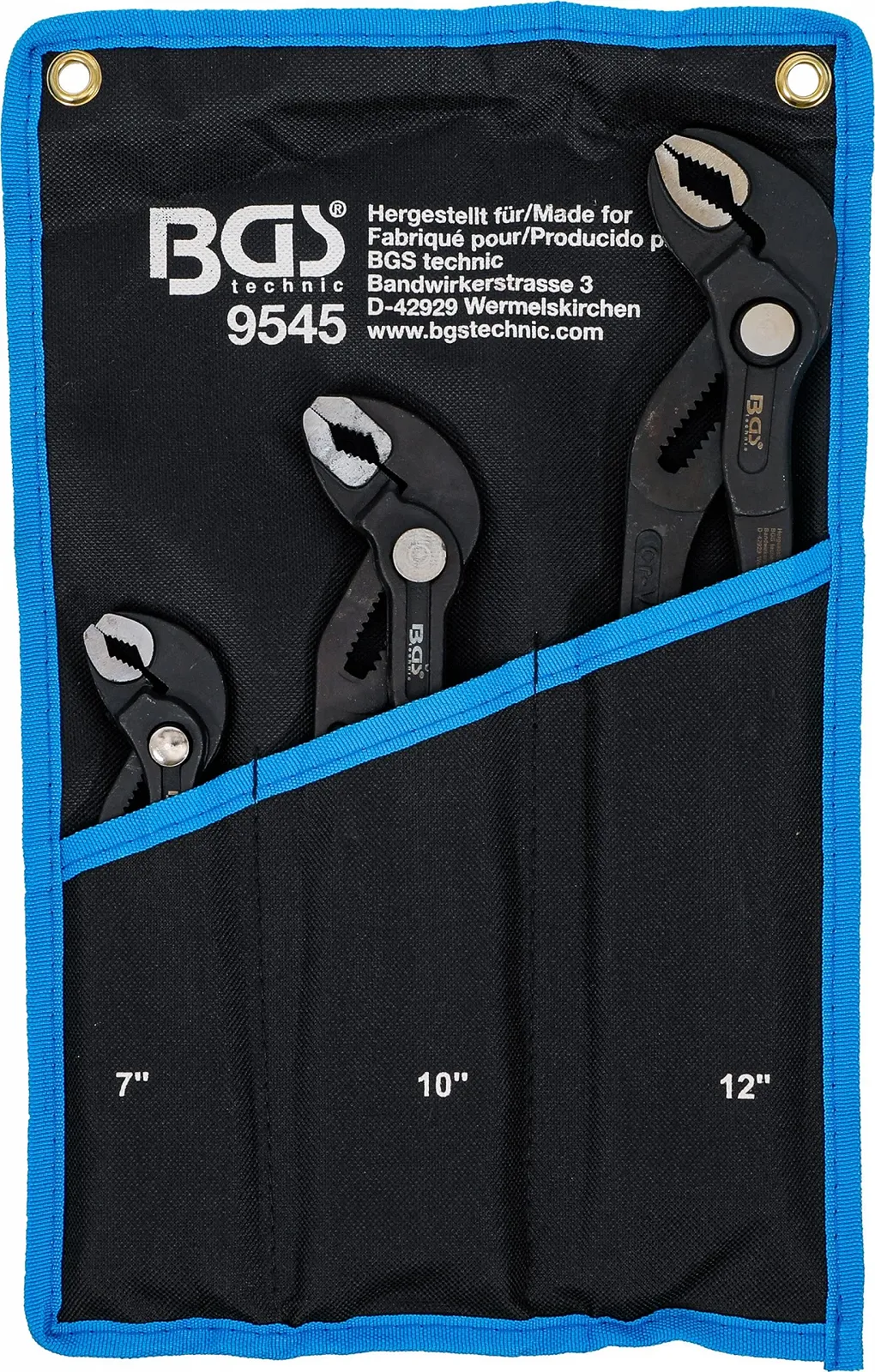 Набір плоскогубців для водяного насоса BGS 9545, 3 штуки, з фіксацією, 175 / 240 / 300 мм, протиковзкі, фото №6