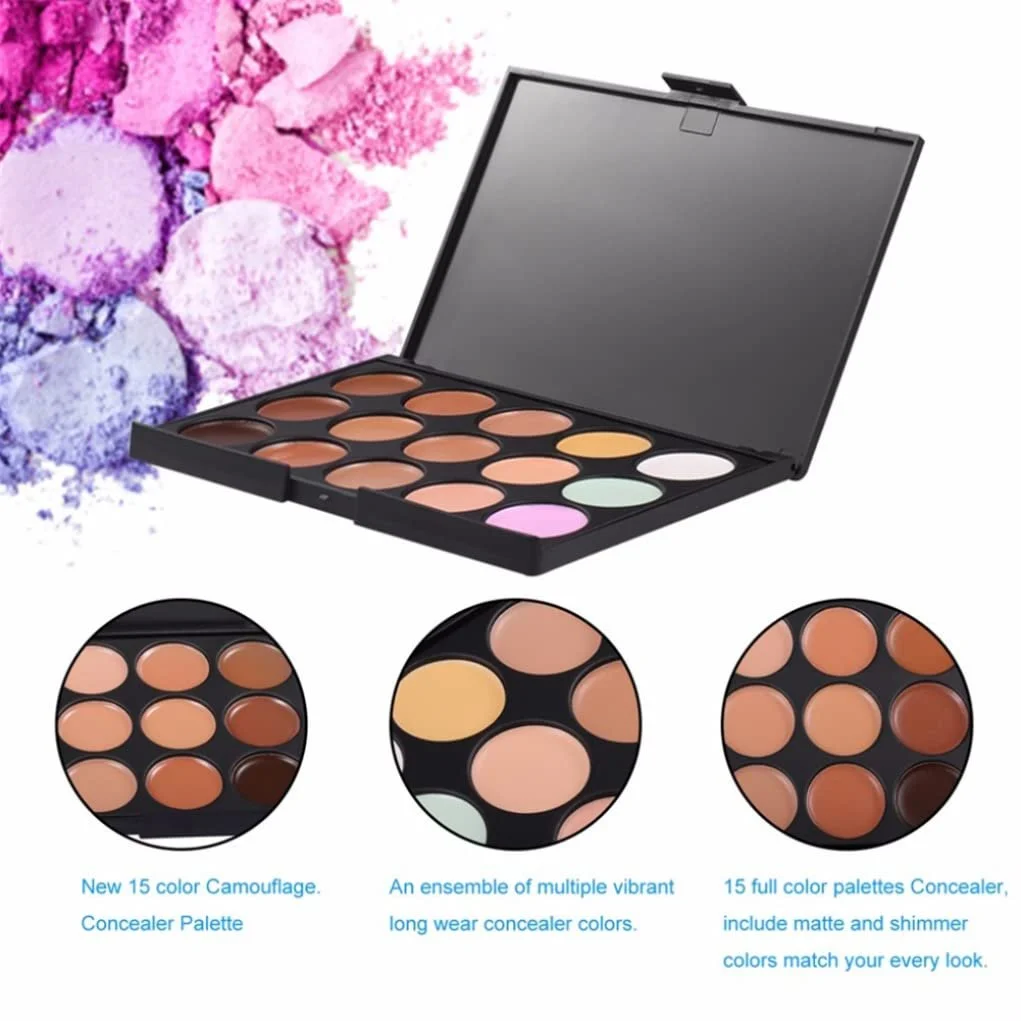 Палетка консилерів 15 кольорів для контурування обличчя, фото №2