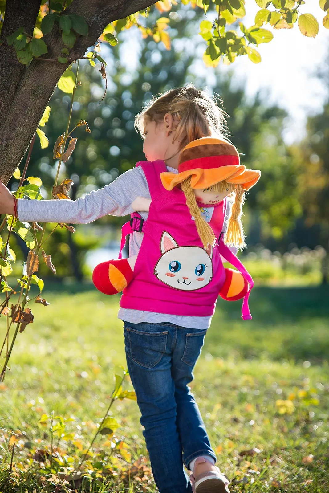 Переноска для куклы HappyVk Игрушка детская Вышивка "Милый котик" Розовый, фото №3 Переноска для куклы HappyVk Игрушка детская Вышивка "Милый котик" Розовый, фото №3
