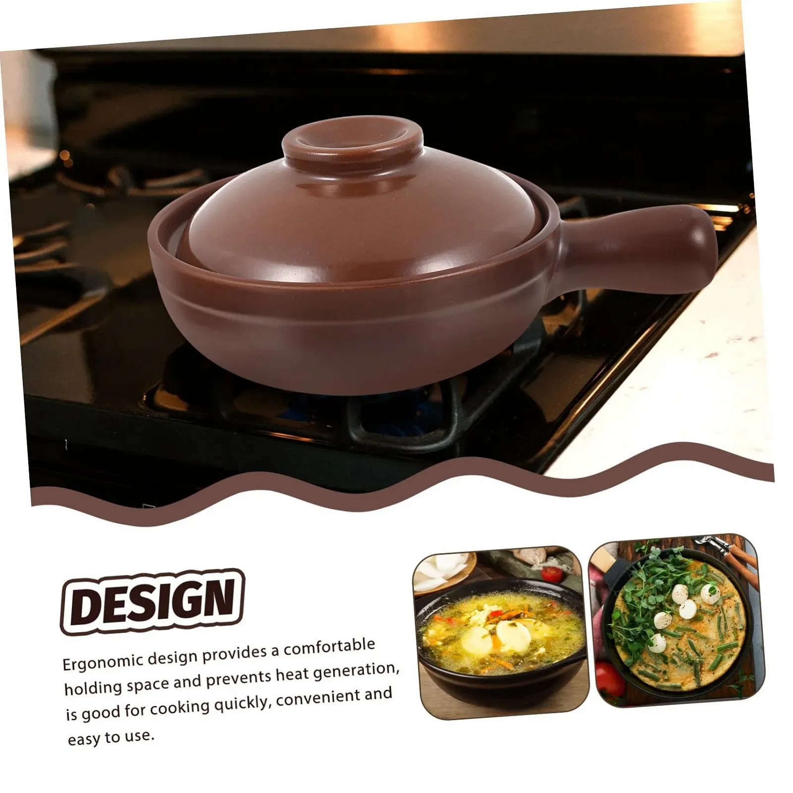 Ківш iplusmile керамічний високотермостійкий з теплоізоляційною ручкою та підставкою iplusmile, фото №7