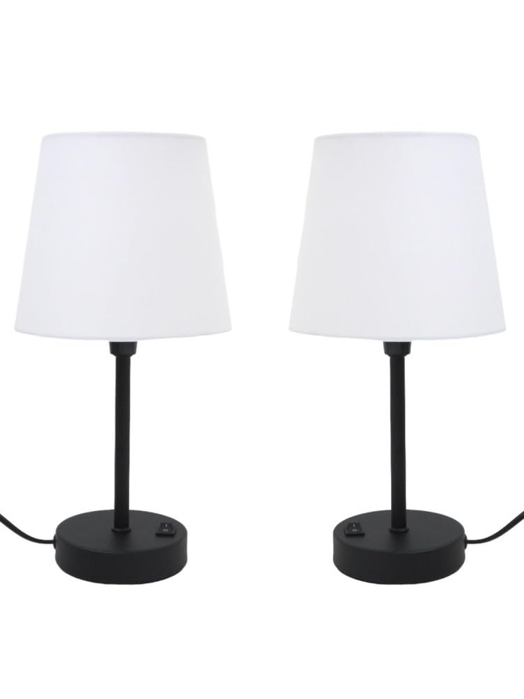 Настільна лампа Dapo Linda Комплект із 2 шт. Метал Тканинний абажур 36 см, фото №1