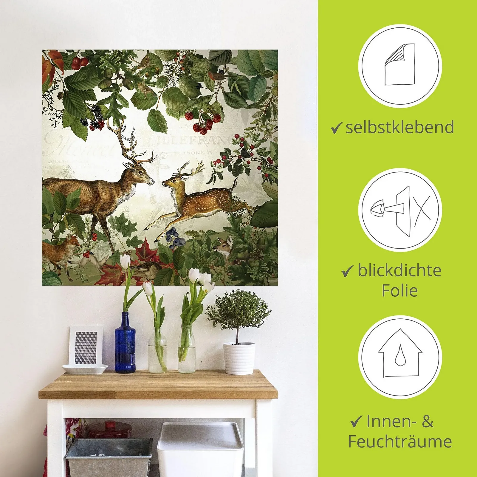 Наклейка на стіну ARTland U5GX Осінь 50 x 50 см, фото №3 Наклейка на стіну ARTland U5GX Осінь 50 x 50 см, фото №3