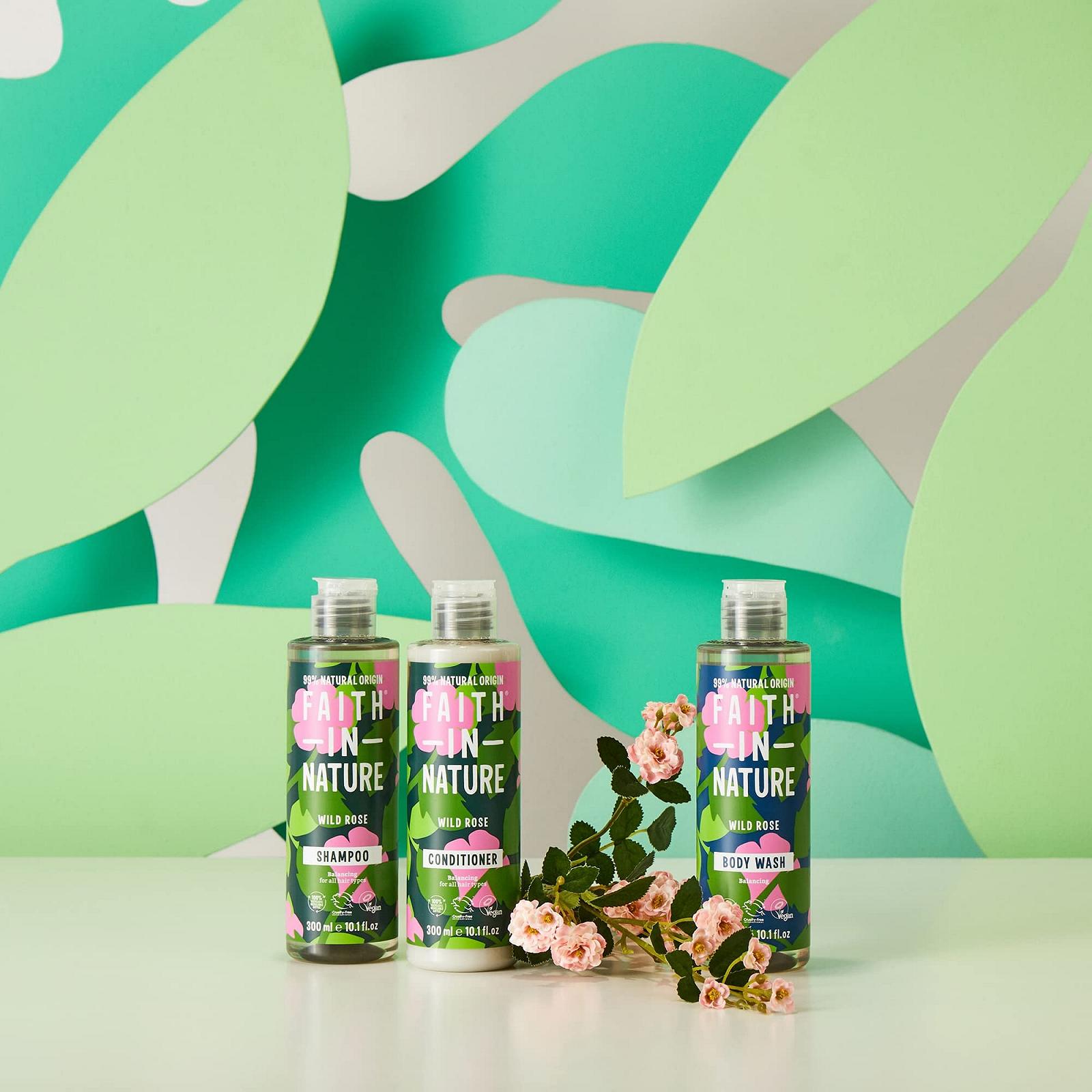 Гель для душу Faith In Nature Natural Wild Rose Балансуючий Веганський 400 мл, фото №3