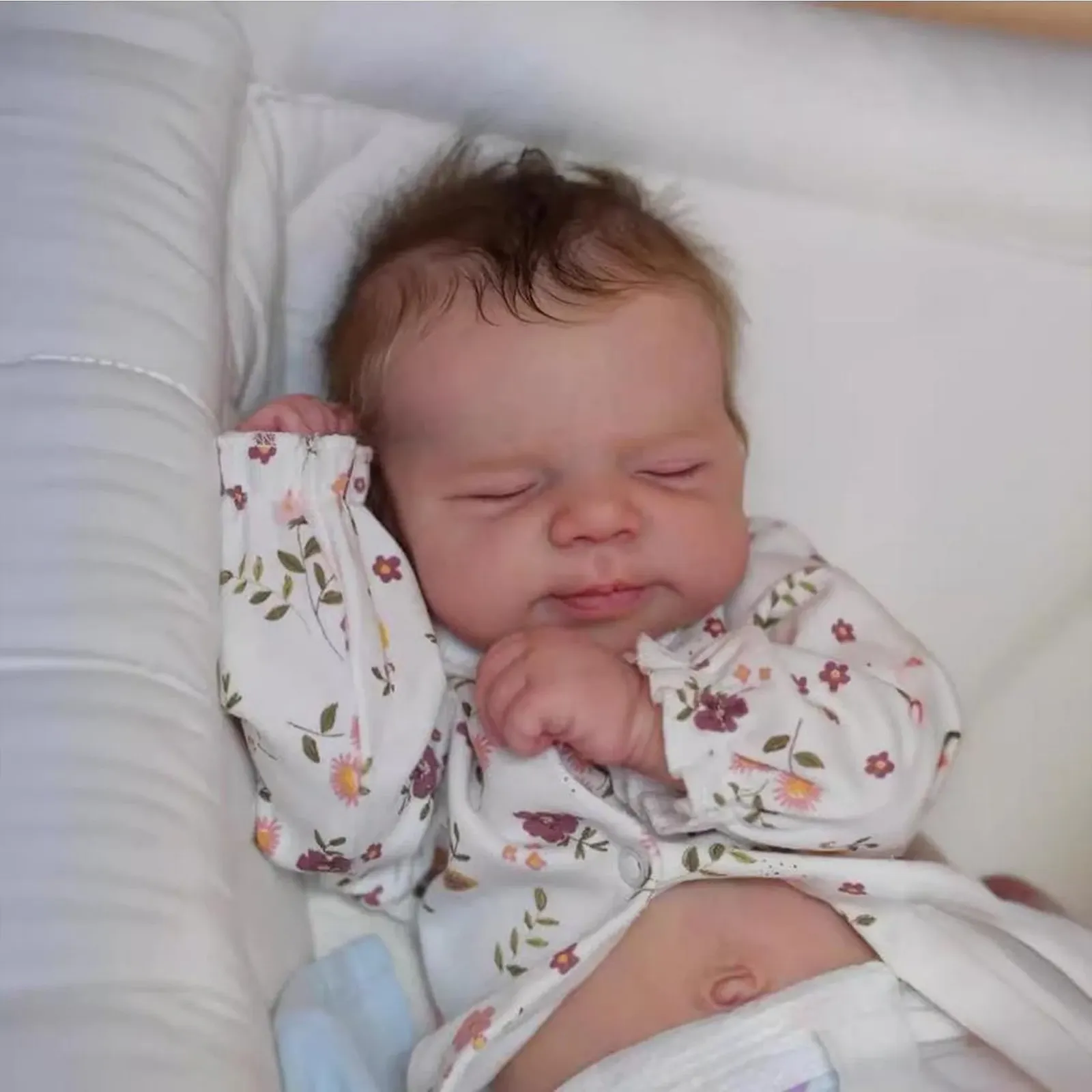 Кукла Reborn Мальчик 49 см Мягкое виниловое тело, выглядит как настоящий ребенок, закрытые глаза, фото №5