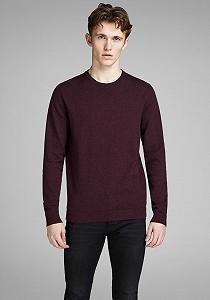 Пуловер JJEBASIC KNIT CREW NECK NOOS 12137190-Port Royale Jack&Jones Бордовий XXL - Фото 1