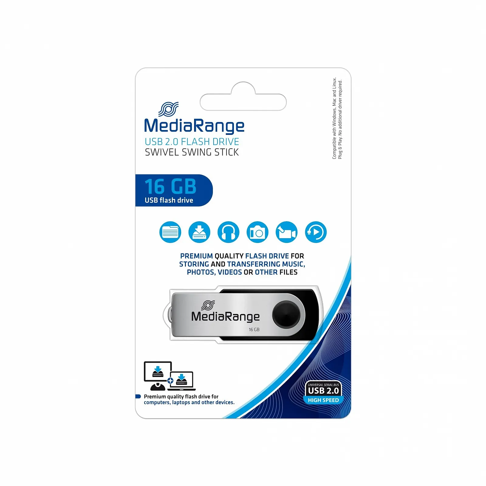 USB-накопичувач MediaRange MR 910 16GB USB 2.0, фото №6