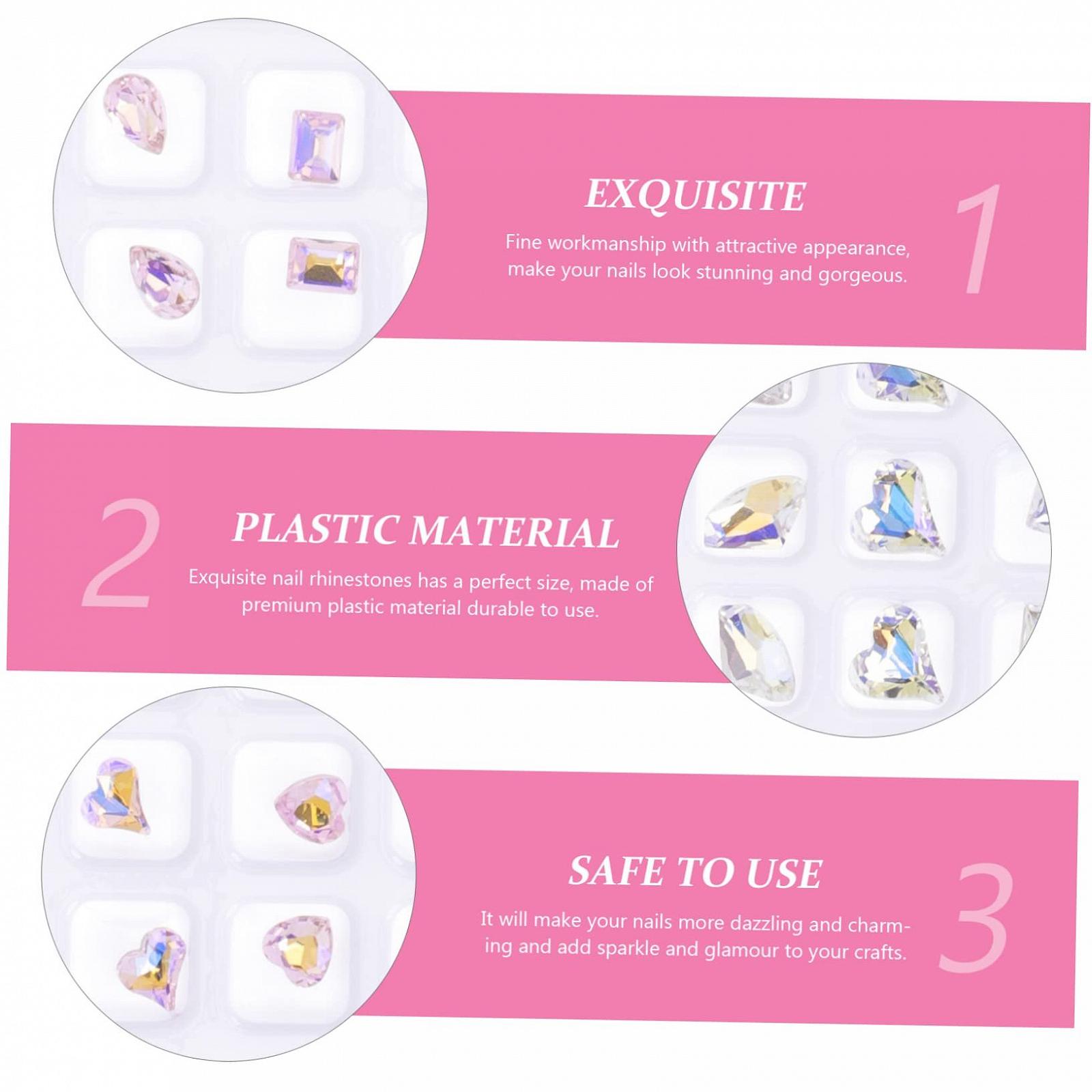 Украшение Стразы 120 шт. для маникюра своими руками, украшения для маникюра, уникальные аксессуары для ногтей, фигурные украшения, фото №3