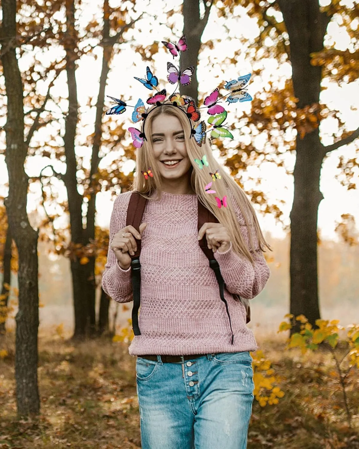 Обруч для волос с бабочками, фото №5