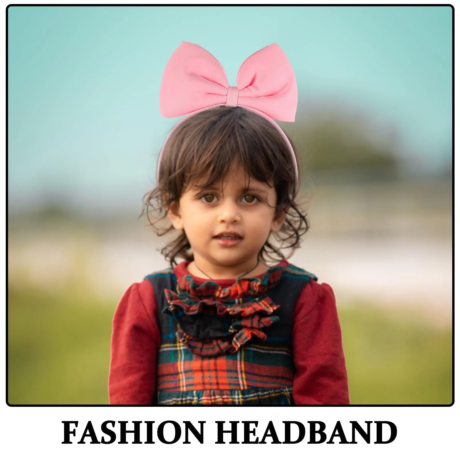 Обруч Beavorty Бант Великий Рожевий, фото №2