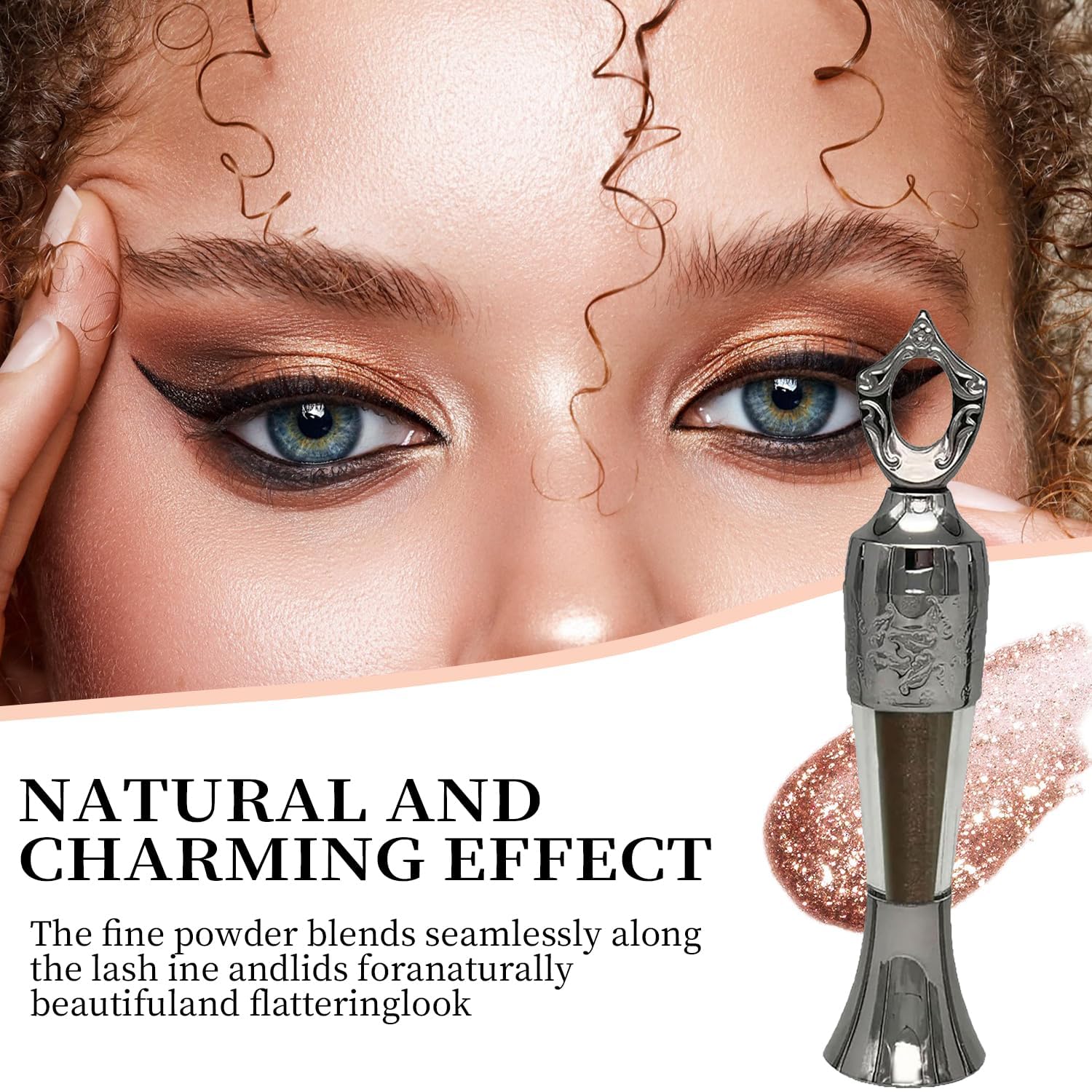 Eyeliner Natural Powder Long Lasting Smudgeproof Green, фото №6